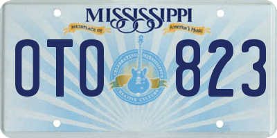 MS license plate OTO823
