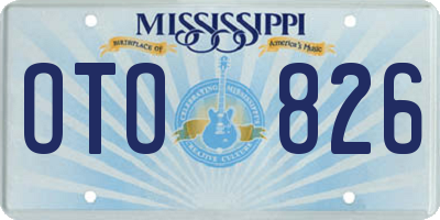 MS license plate OTO826
