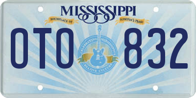 MS license plate OTO832