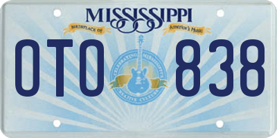 MS license plate OTO838