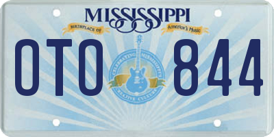 MS license plate OTO844