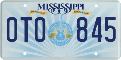 MS license plate OTO845