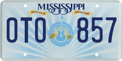 MS license plate OTO857