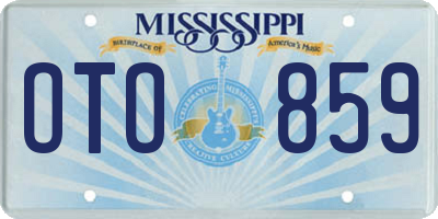 MS license plate OTO859