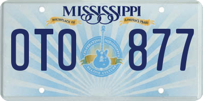 MS license plate OTO877