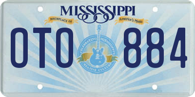MS license plate OTO884
