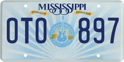 MS license plate OTO897