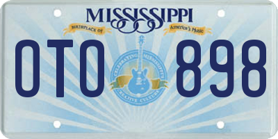 MS license plate OTO898