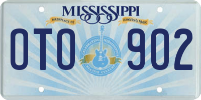 MS license plate OTO902