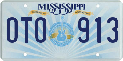 MS license plate OTO913
