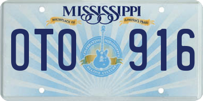 MS license plate OTO916