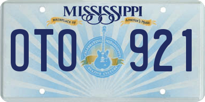 MS license plate OTO921