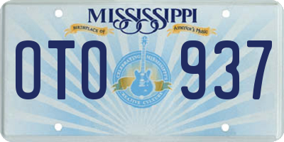 MS license plate OTO937