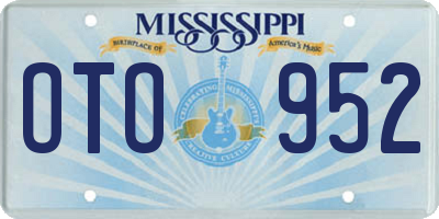 MS license plate OTO952