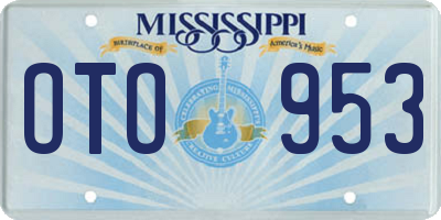 MS license plate OTO953