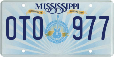 MS license plate OTO977