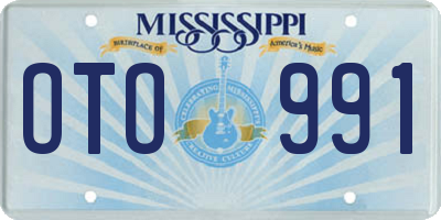 MS license plate OTO991
