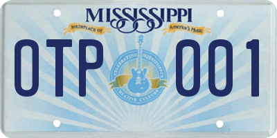 MS license plate OTP001