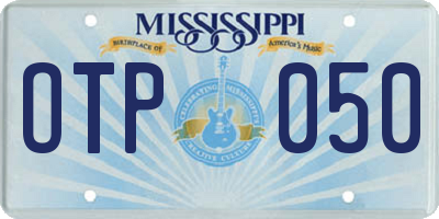 MS license plate OTP050