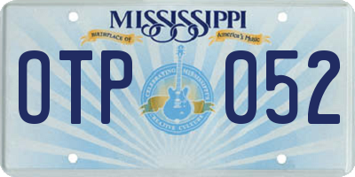 MS license plate OTP052