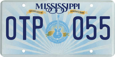 MS license plate OTP055