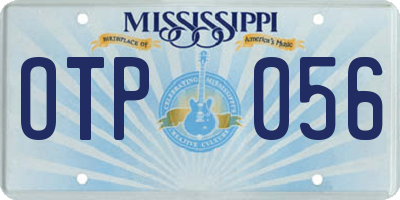 MS license plate OTP056