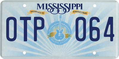 MS license plate OTP064