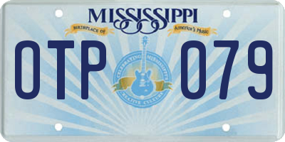 MS license plate OTP079