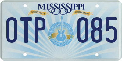 MS license plate OTP085