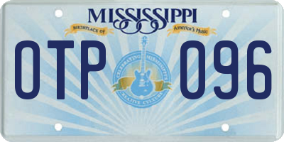 MS license plate OTP096