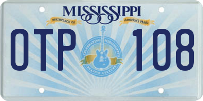 MS license plate OTP108