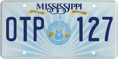 MS license plate OTP127