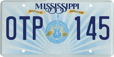 MS license plate OTP145