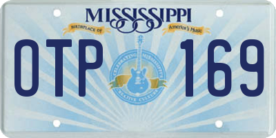 MS license plate OTP169