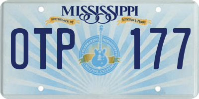 MS license plate OTP177