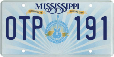 MS license plate OTP191