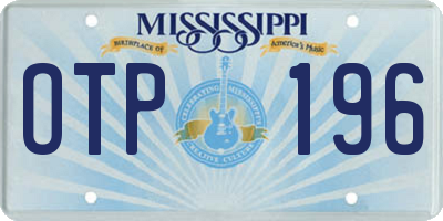 MS license plate OTP196