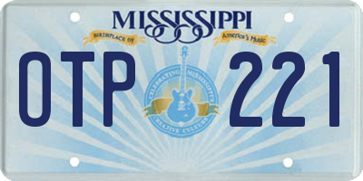 MS license plate OTP221
