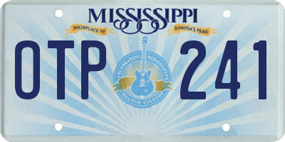 MS license plate OTP241