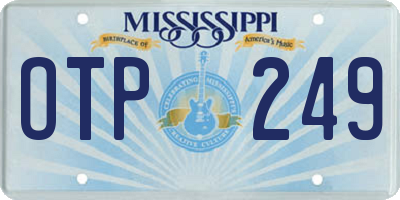 MS license plate OTP249
