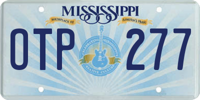 MS license plate OTP277