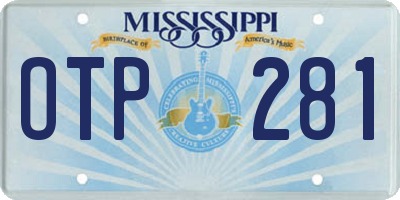 MS license plate OTP281