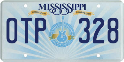 MS license plate OTP328