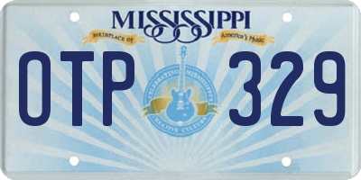 MS license plate OTP329