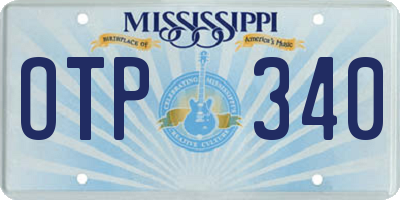 MS license plate OTP340