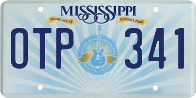 MS license plate OTP341