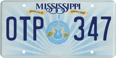 MS license plate OTP347