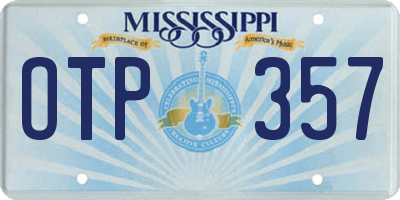 MS license plate OTP357