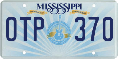 MS license plate OTP370