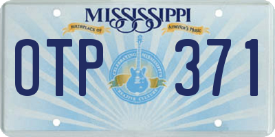MS license plate OTP371